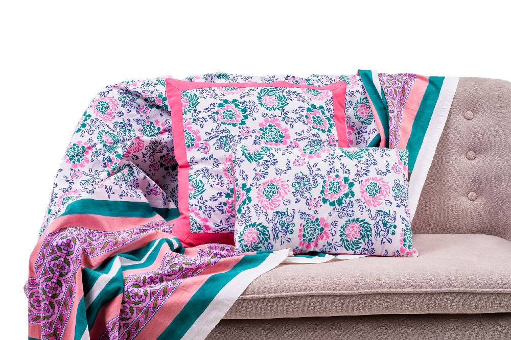 Novità Home Ventotene - Mezzero Decor Rosa Verde 180x270