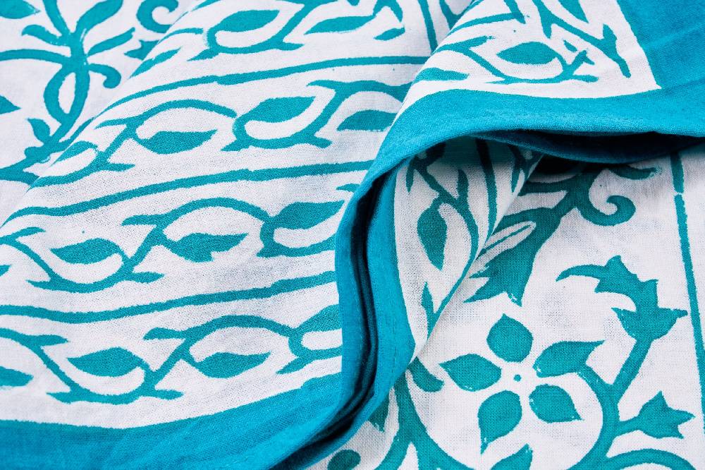 Novità Home Vietri - Mezzero Doppio Decor Turchese In Cotone - 270x270