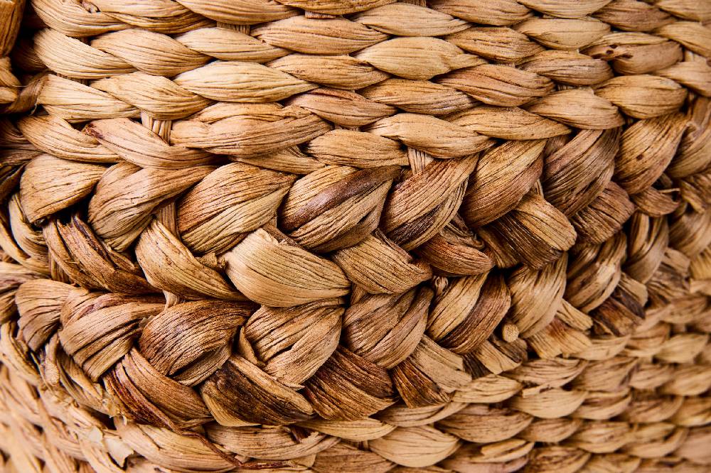 Novità Home Weaves - Cesta Con Manici Base Quadrata Bordo Treccia