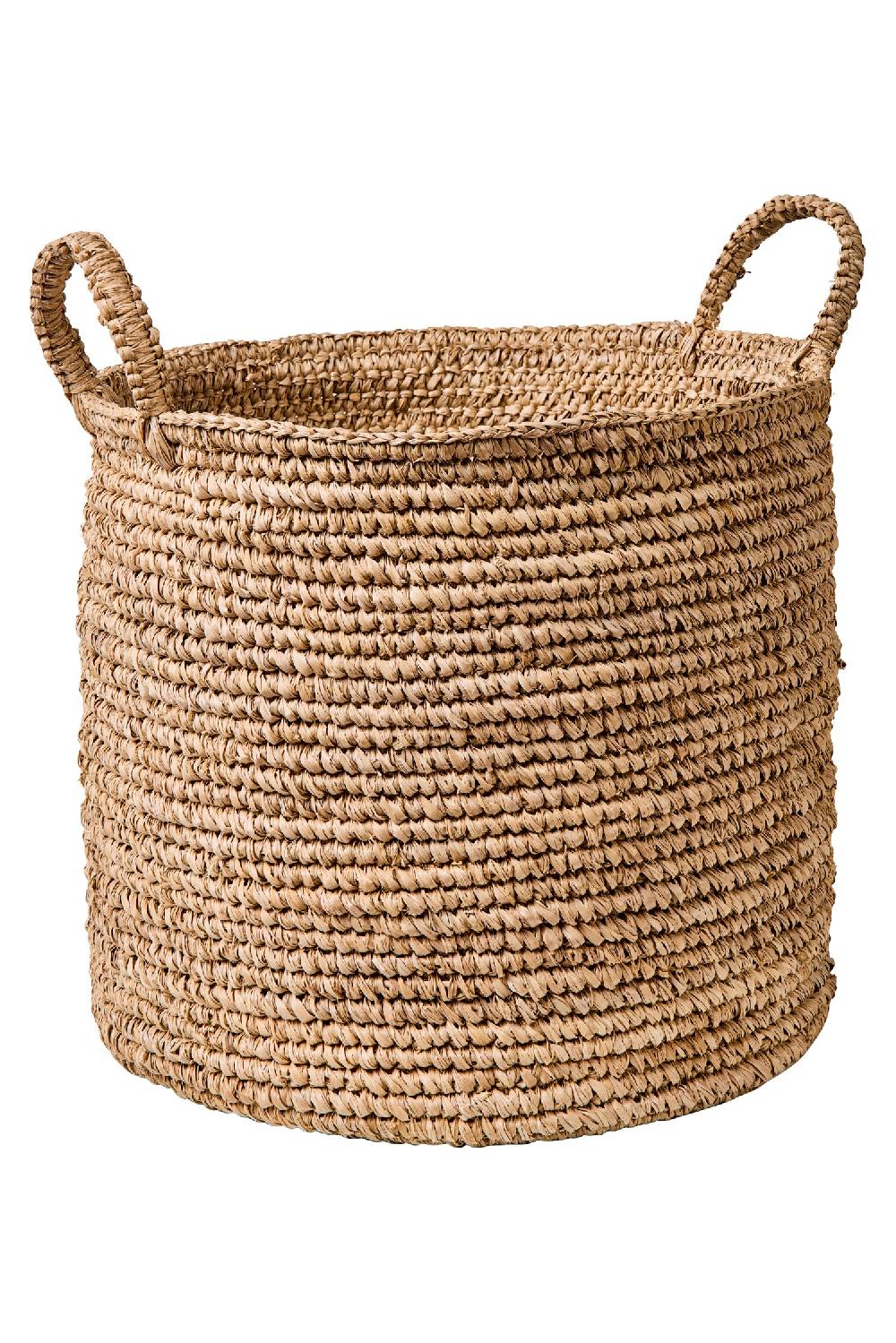 Novità Home Weaves - Cesta Con Manici Intreccio Uncinetto