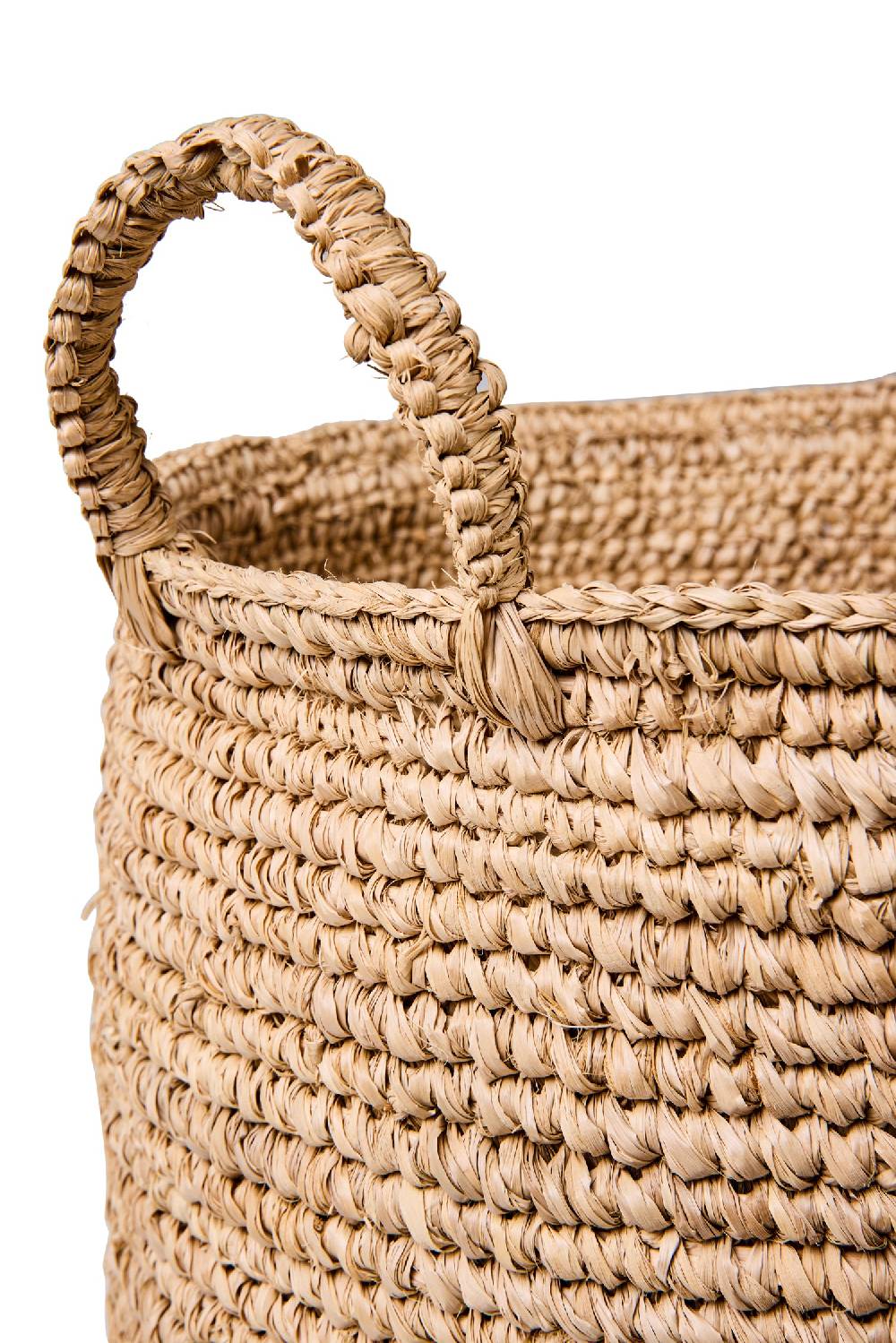 Novità Home Weaves - Cesta Con Manici Intreccio Uncinetto