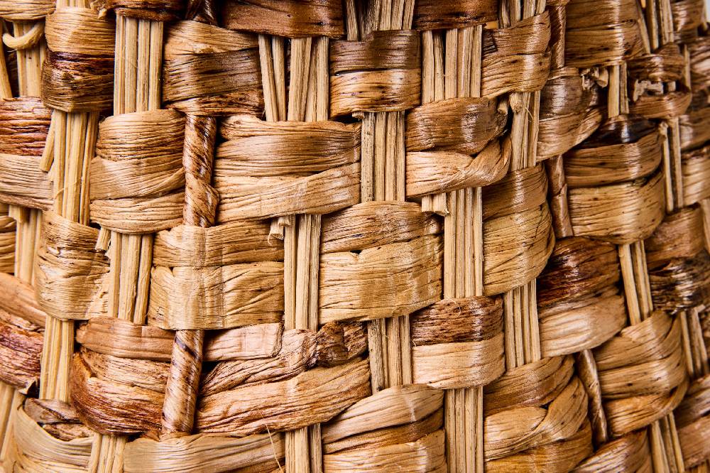 Novità Home Weaves - Ceste Base Quadrata Set 1/2 Intreccio Stile Castagno