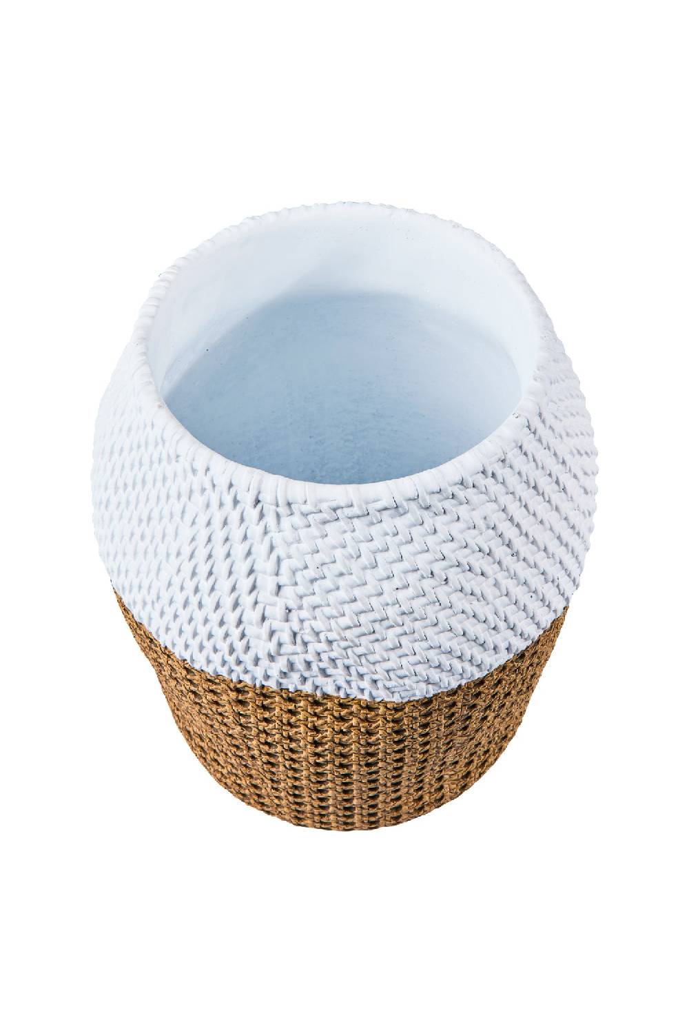 Novità Home Wicker Cement - Vaso Disegno Doppio Intreccio Vienna E Rattan