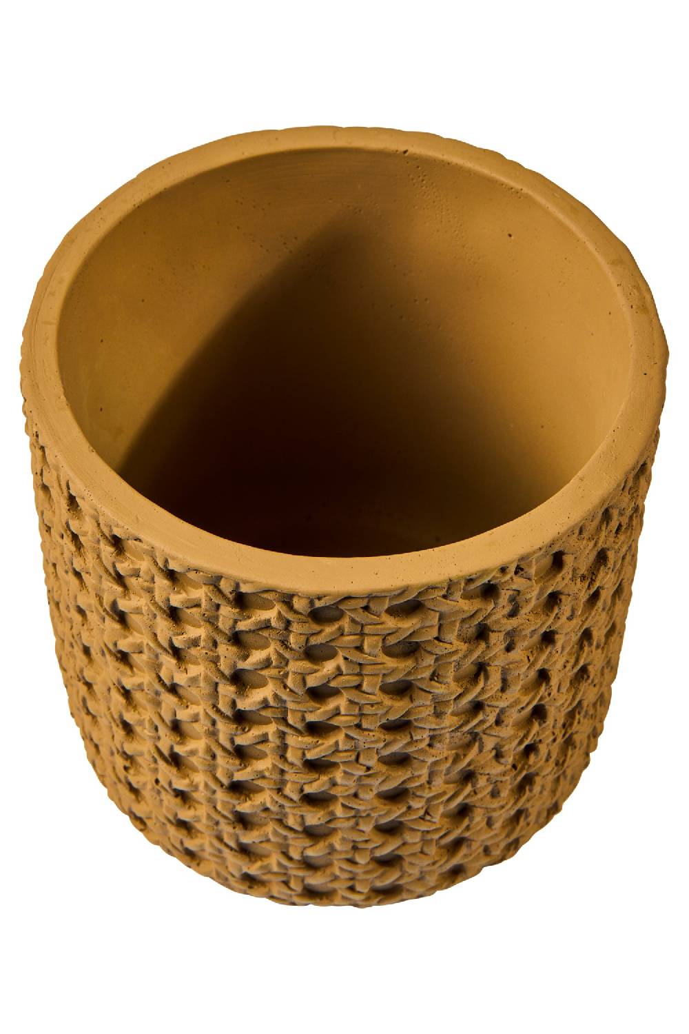 Novità Home Wicker Cement - Vaso Disegno Paglia Di Vienna Misura 12,5X12