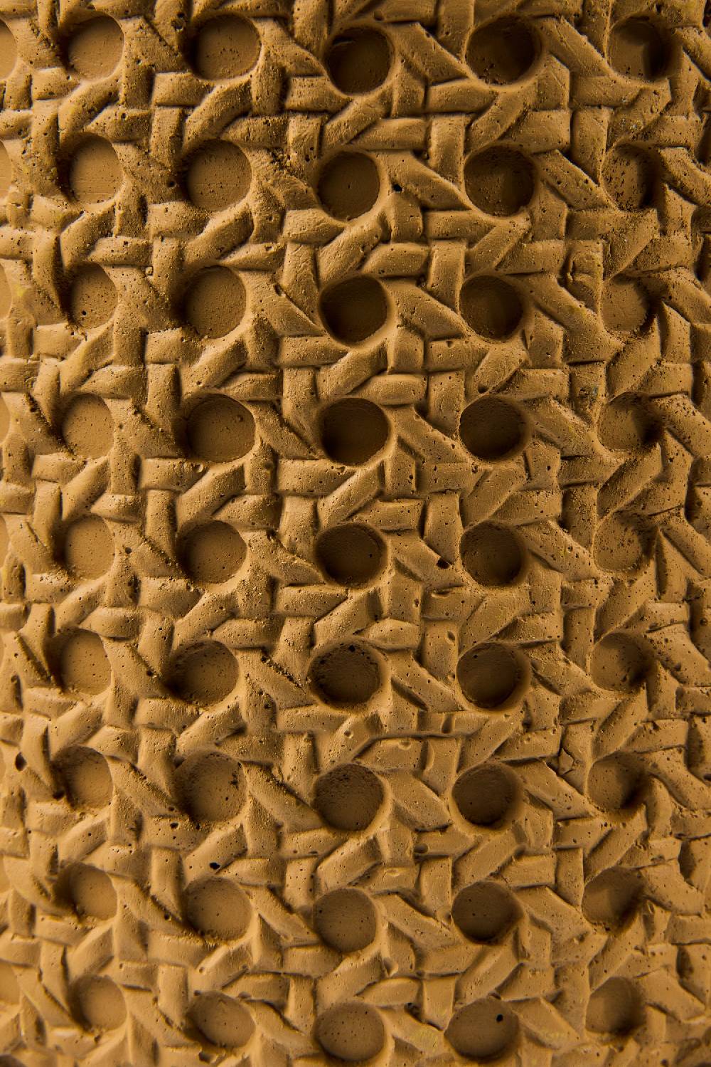 Novità Home Wicker Cement - Vaso Disegno Paglia Di Vienna Misura 12,5X12