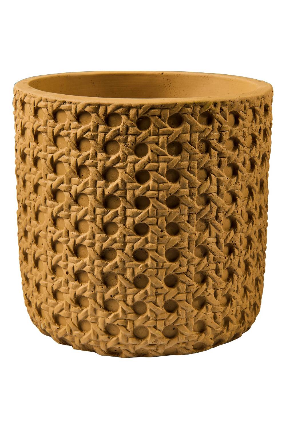 Novità Home Wicker Cement - Vaso Disegno Paglia Di Vienna Misura 12,5X12