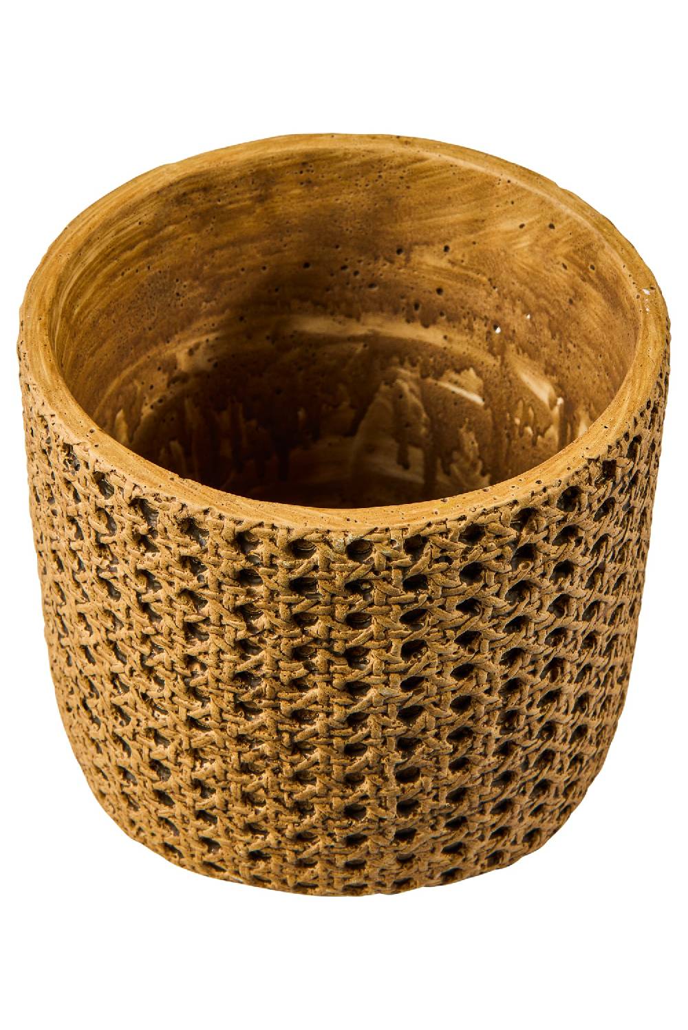 Novità Home Wicker Cement - Vaso Disegno Paglia Vienna Misura 18X16