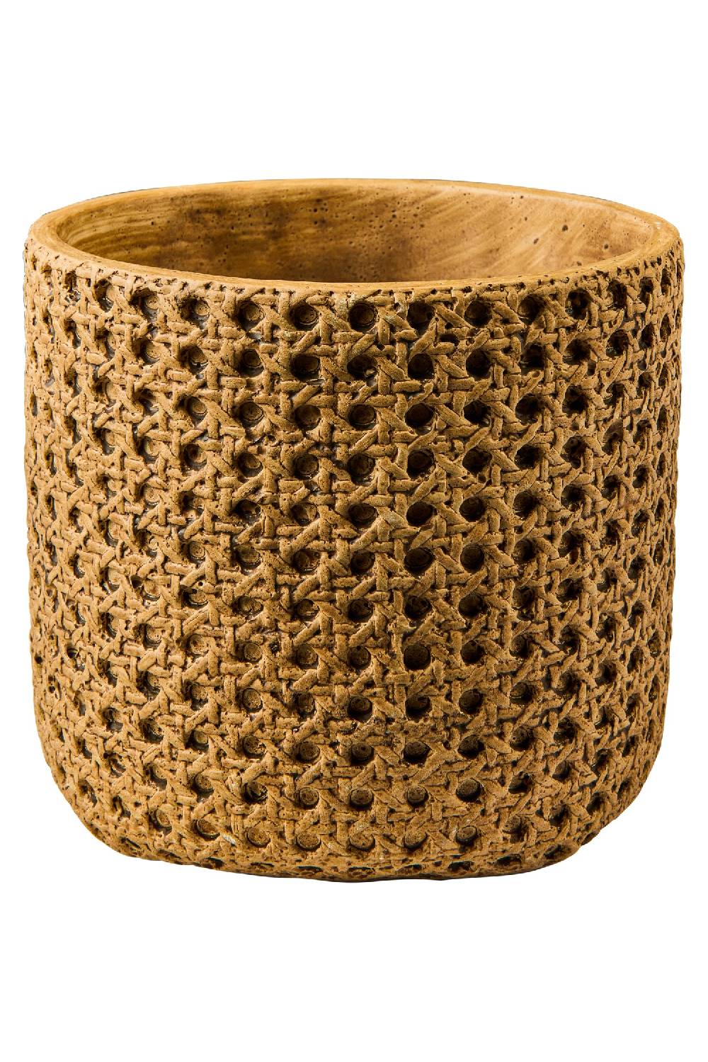 Novità Home Wicker Cement - Vaso Disegno Paglia Vienna Misura 18X16