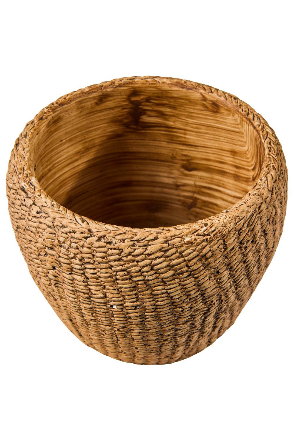 Novità Home Wicker Cement - Vaso Disegno Sea Grass Misura Large