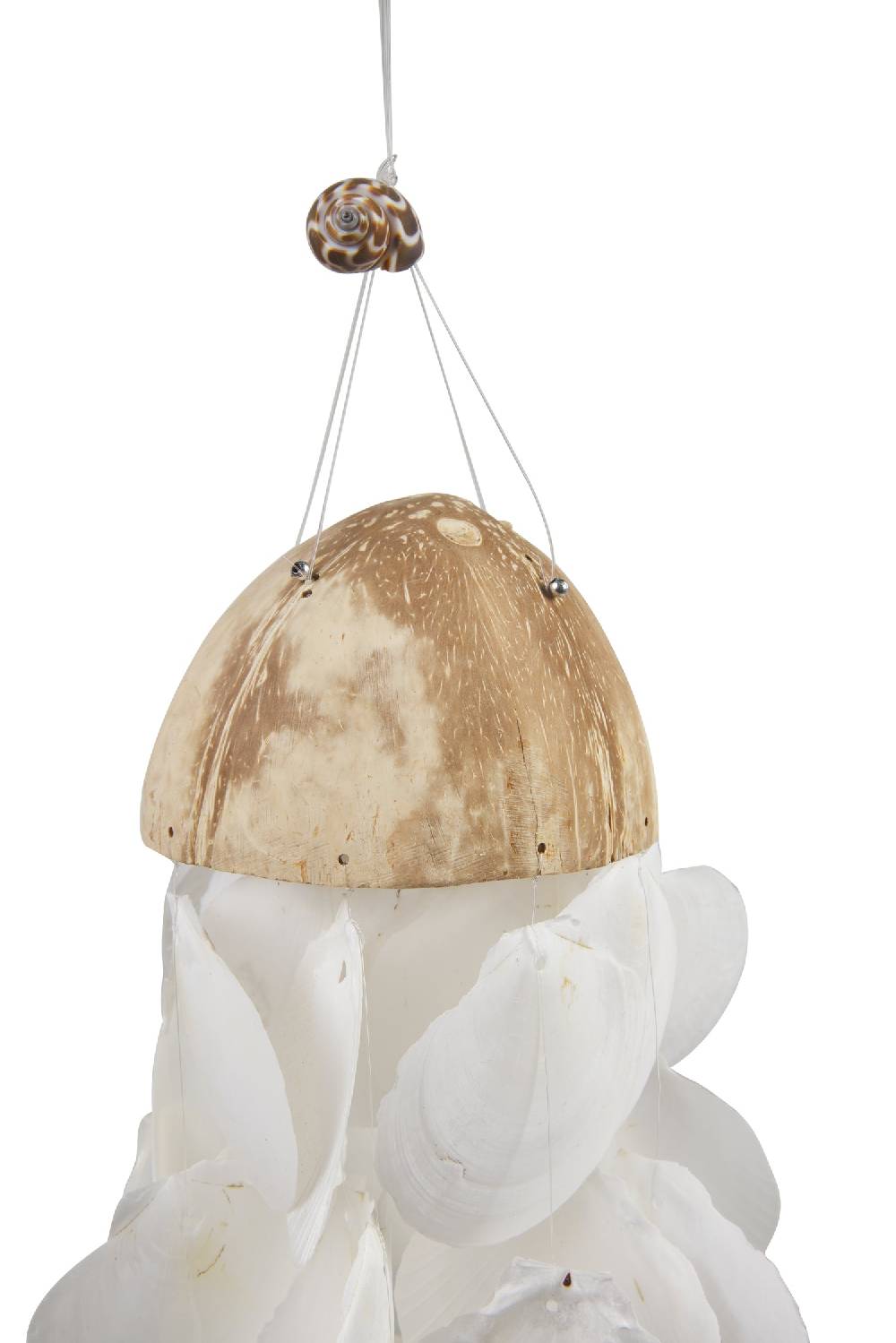 Novità Home Wind Sounds - Cocco Shabby Con Fili Conchiglie Bainche