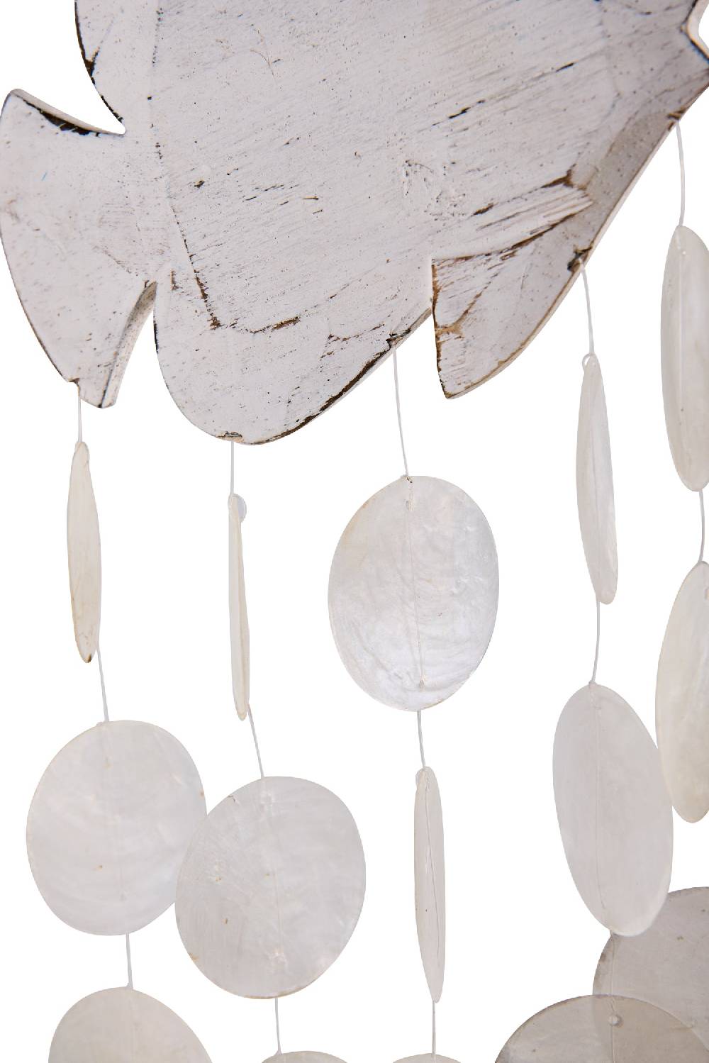 Novità Home Wind Sounds - Pesce Bianco 5 Fili Madreperla Semplice