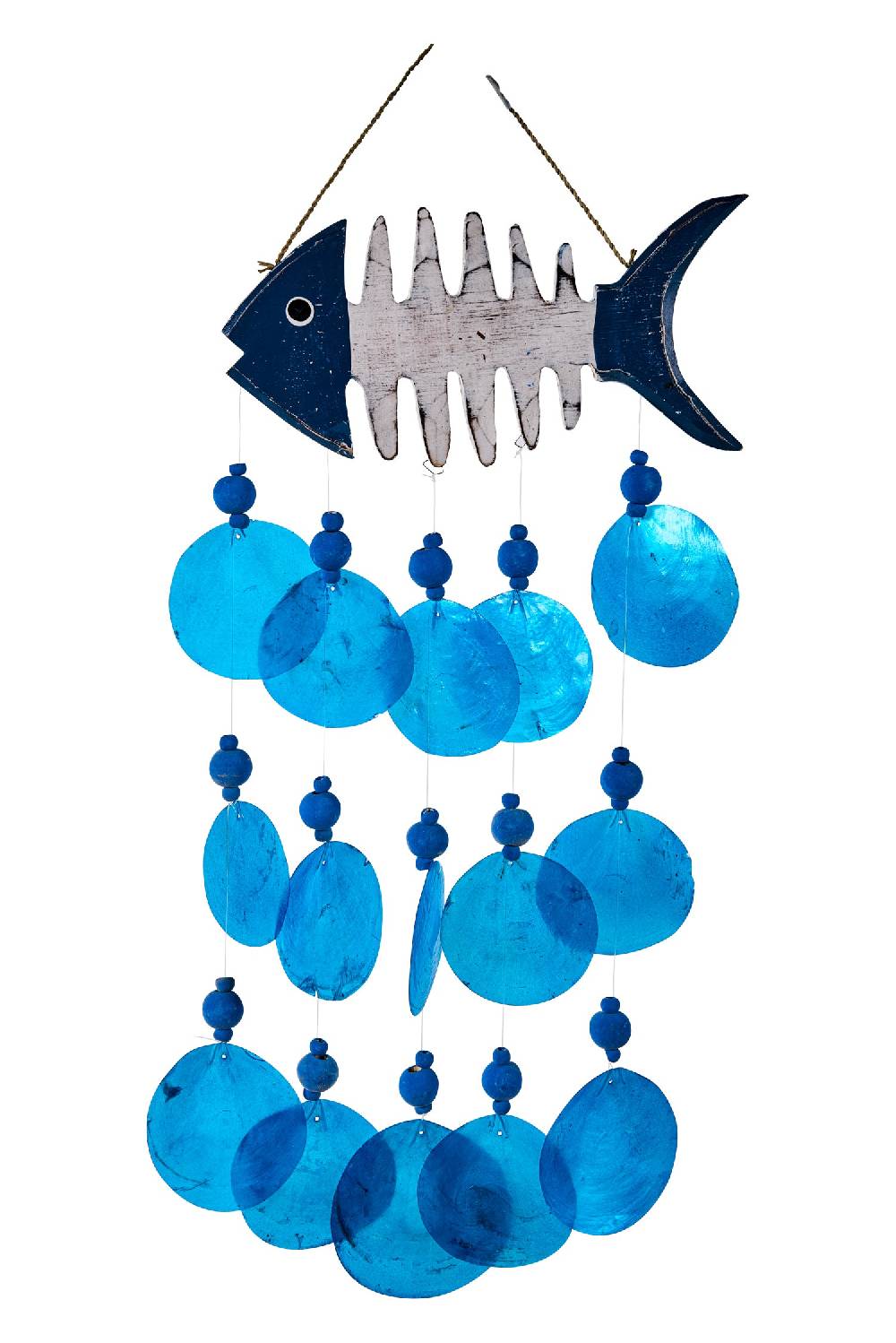 Novità Home Wind Sounds - Pesce Con 5 Fili Madreperla