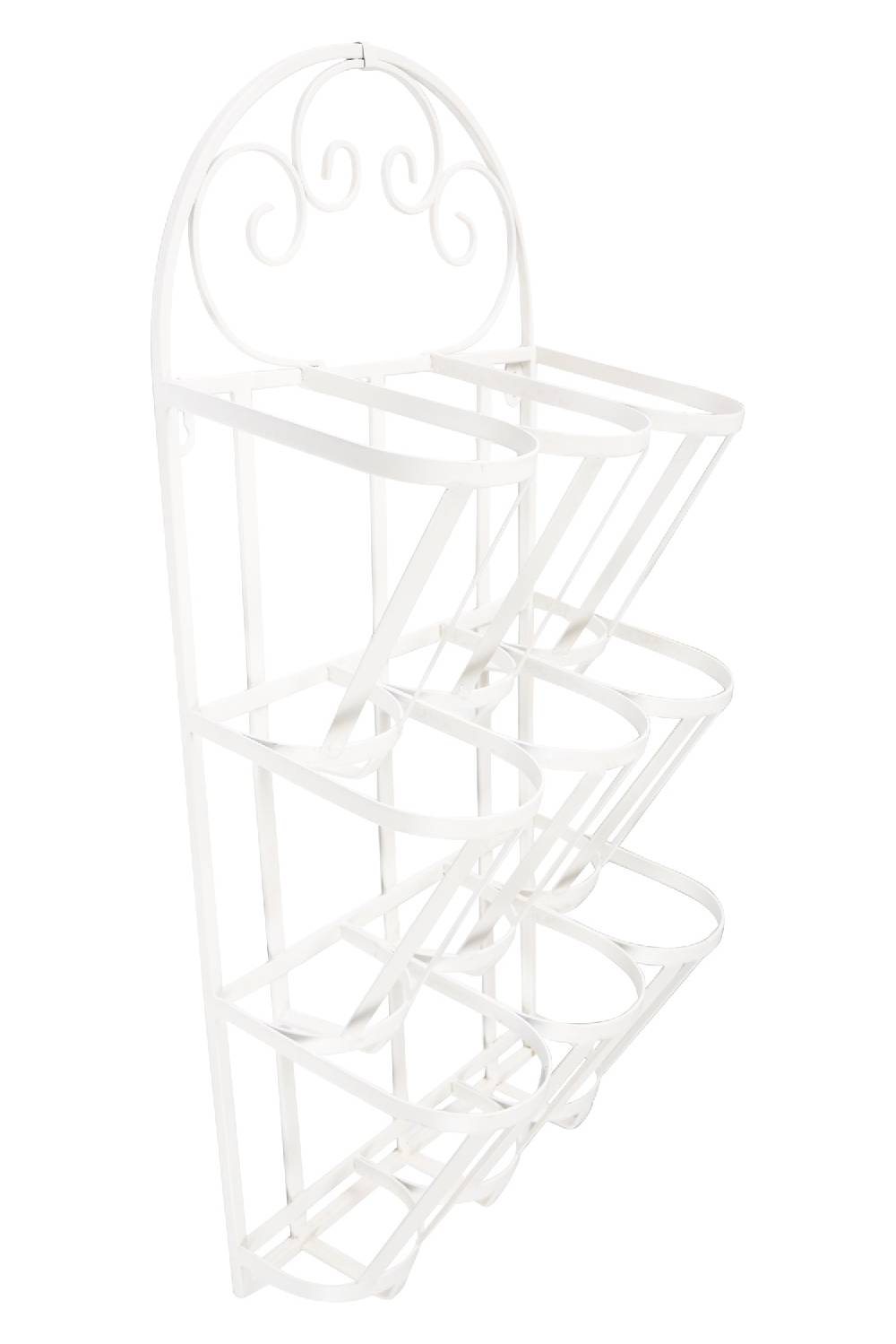 Novità Home Wine - Porta Botiglie Da Parete Ferro Bianco