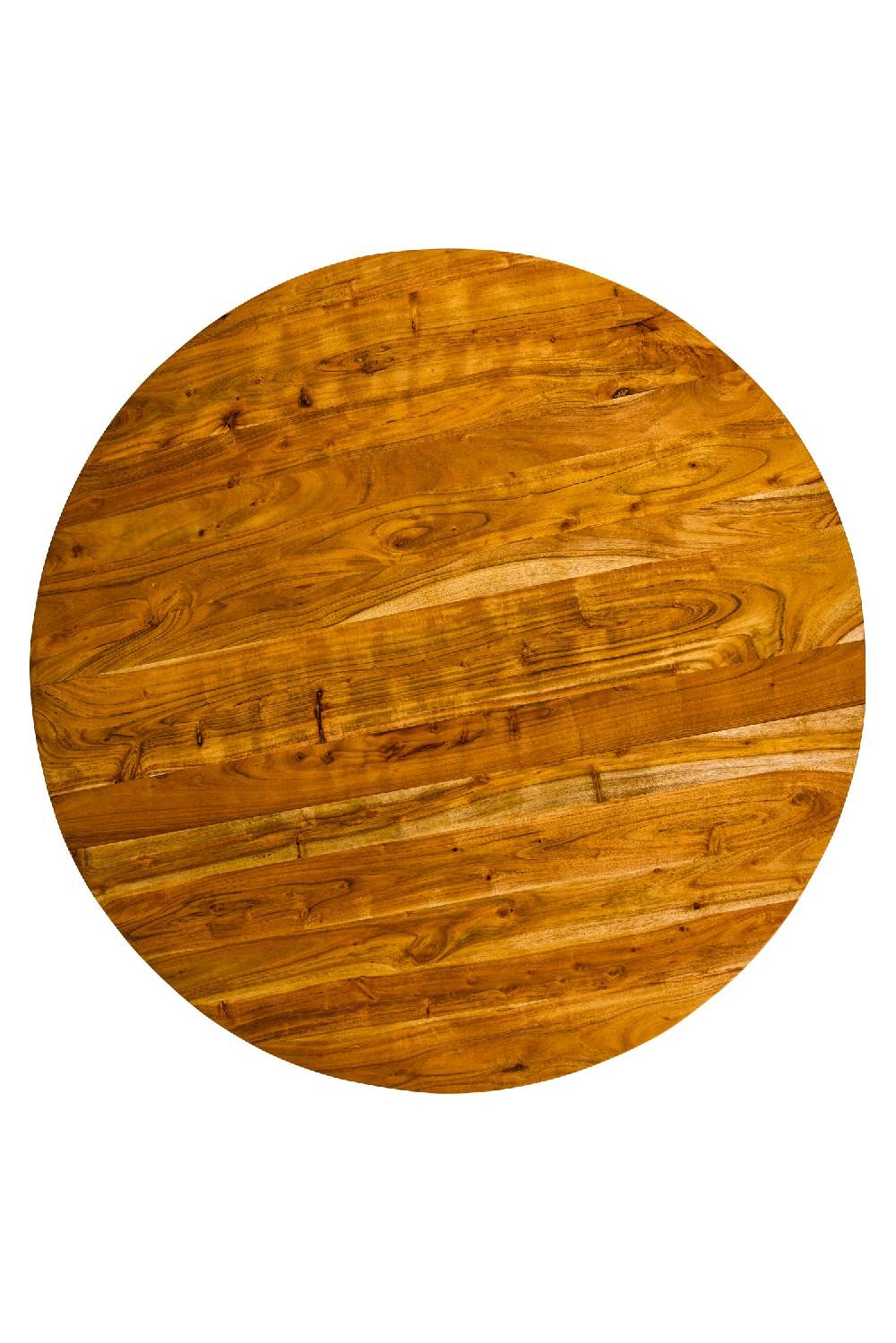 Novità Home Woodshed - Tavolo Tondo In Legno Di Acacia E Ferro