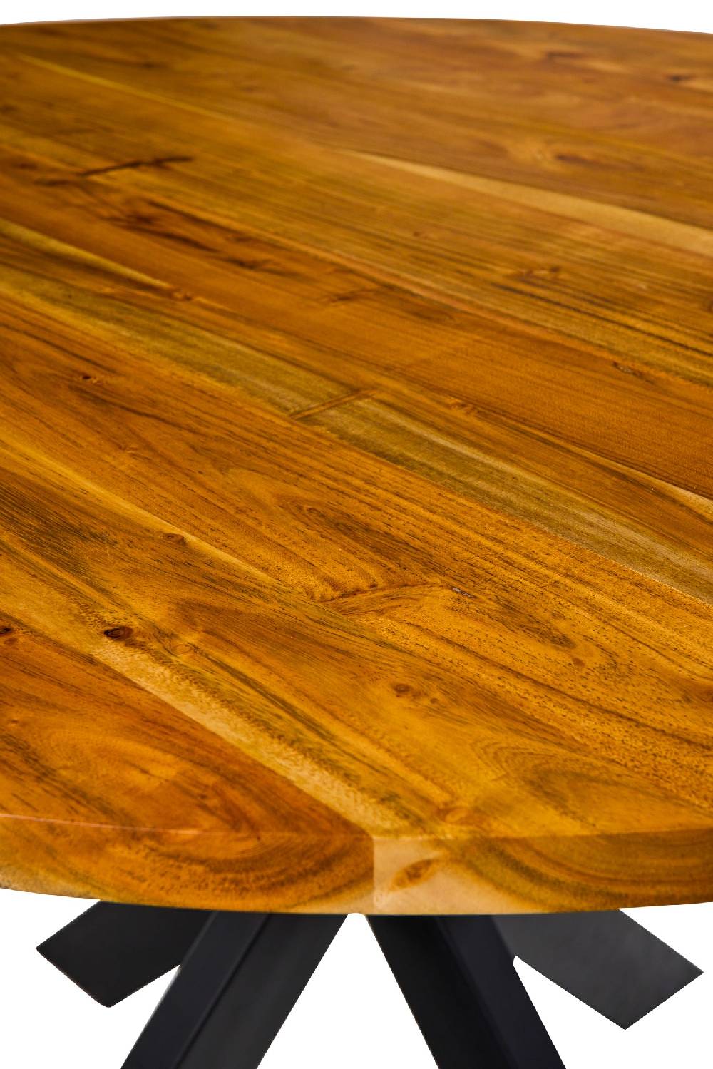 Novità Home Woodshed - Tavolo Tondo In Legno Di Acacia E Ferro