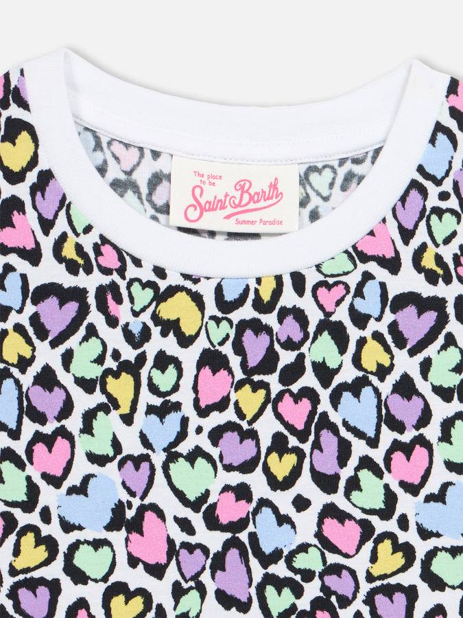 Mc2 Saint Barth Abito Abbey Per Bambina Con Frange E Stampa Animalier