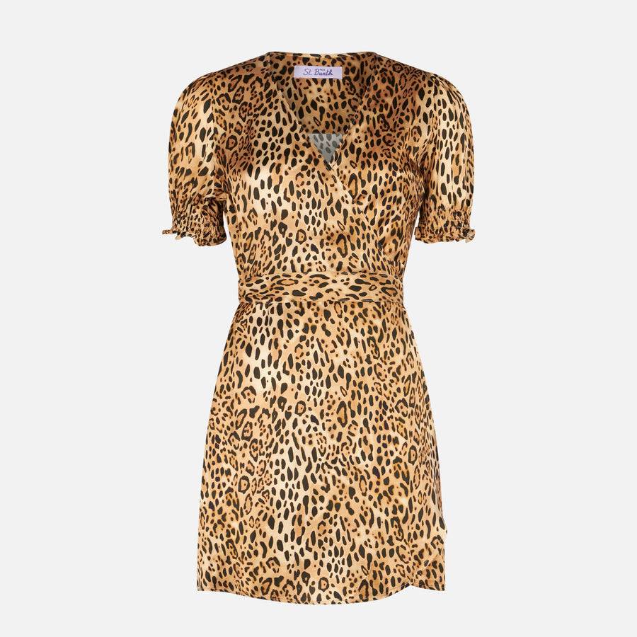 Mc2 Saint Barth Abito Corto Da Donna Con Stampa Leopardata