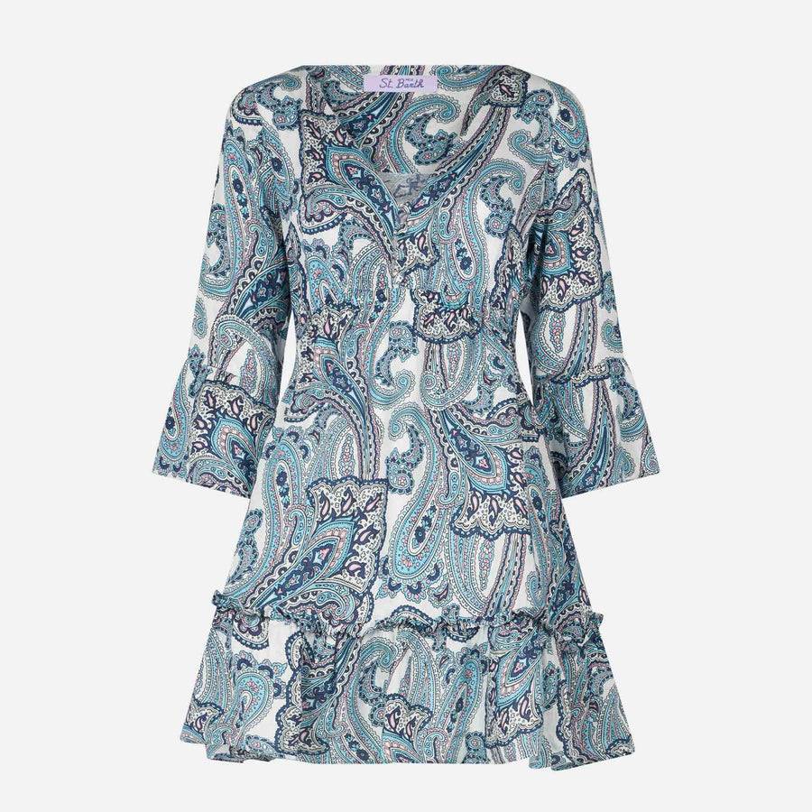 Mc2 Saint Barth Abito Corto Da Donna Con Stampa Paisley