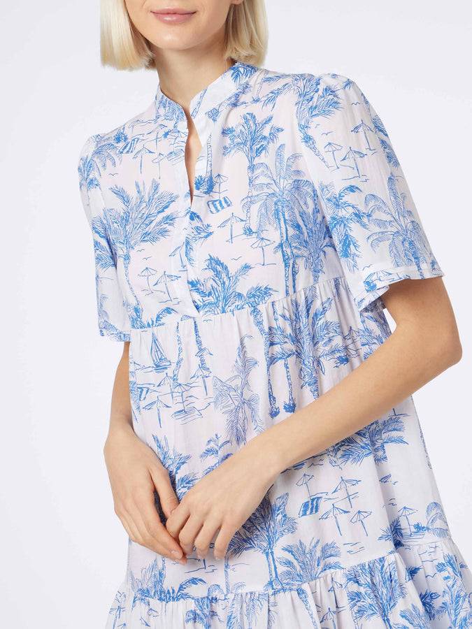 Mc2 Saint Barth Abito Corto Da Donna In Voile Di Cotone Siara