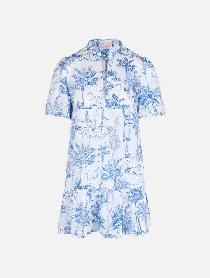 Mc2 Saint Barth Abito Corto Da Donna In Voile Di Cotone Siara