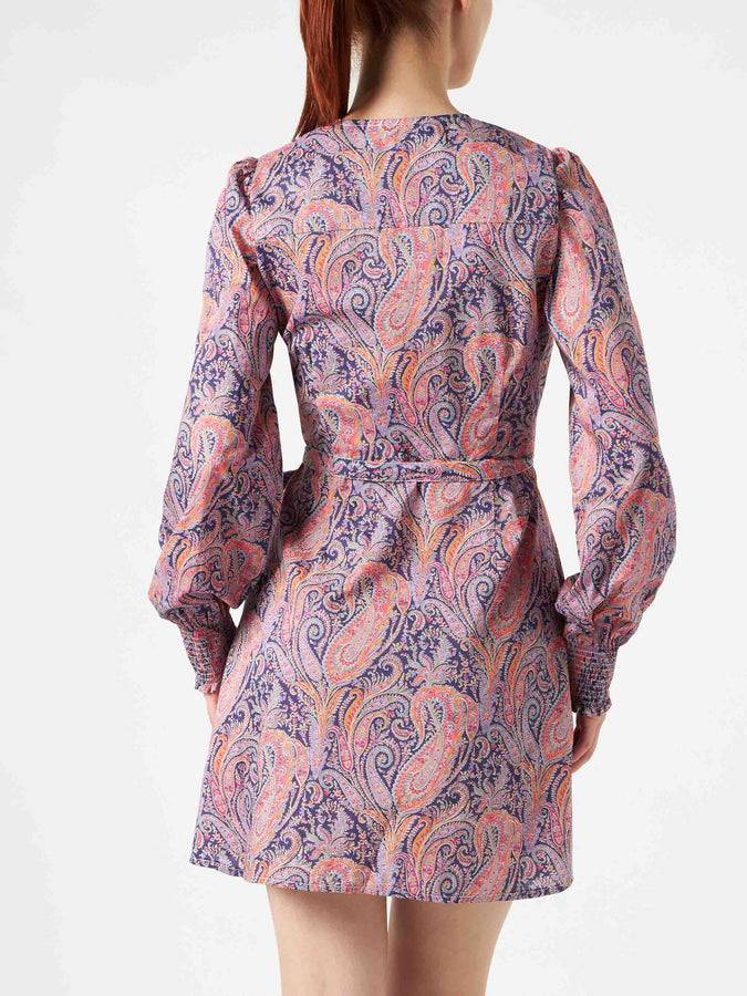 Mc2 Saint Barth Abito Corto In Cotone Con Stampa Liberty | EDIZIONE SPECIALE LIBERTY