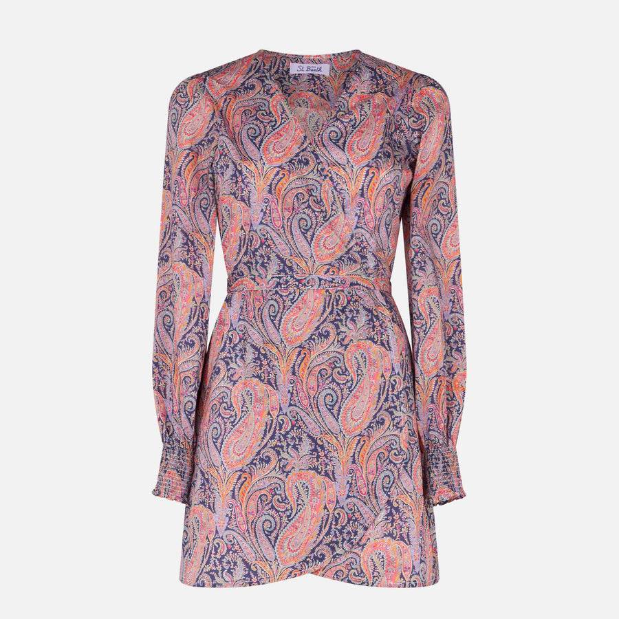 Mc2 Saint Barth Abito Corto In Cotone Con Stampa Liberty | EDIZIONE SPECIALE LIBERTY