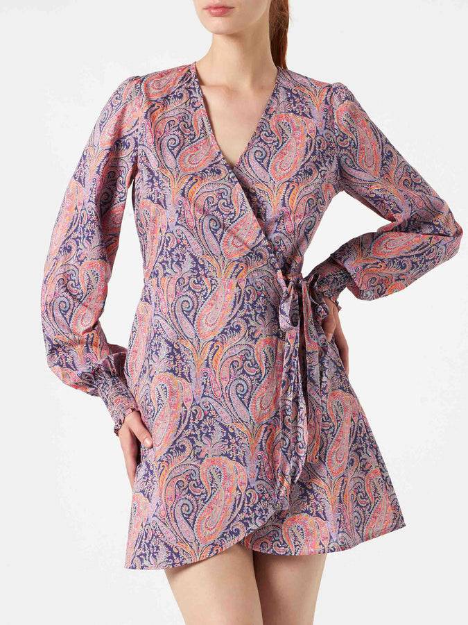 Mc2 Saint Barth Abito corto in cotone con stampa Liberty | EDIZIONE SPECIALE LIBERTY