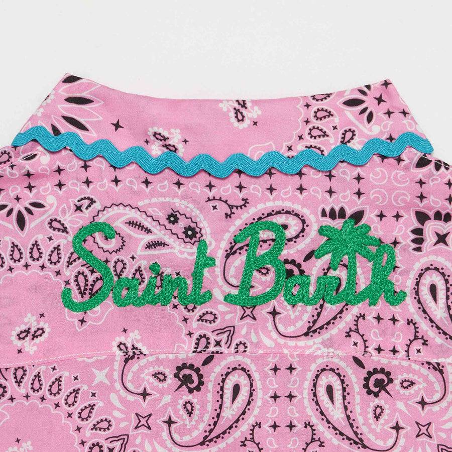 Mc2 Saint Barth Abito Da Bambina Chemisier Con Stampa Bandana
