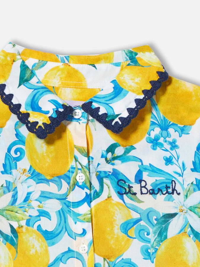 Mc2 Saint Barth Abito Da Bambina Con Stampa Barocca