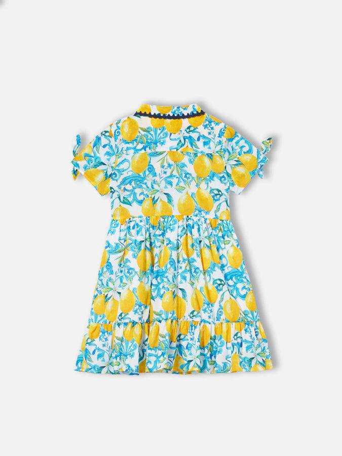 Mc2 Saint Barth Abito Da Bambina Con Stampa Barocca