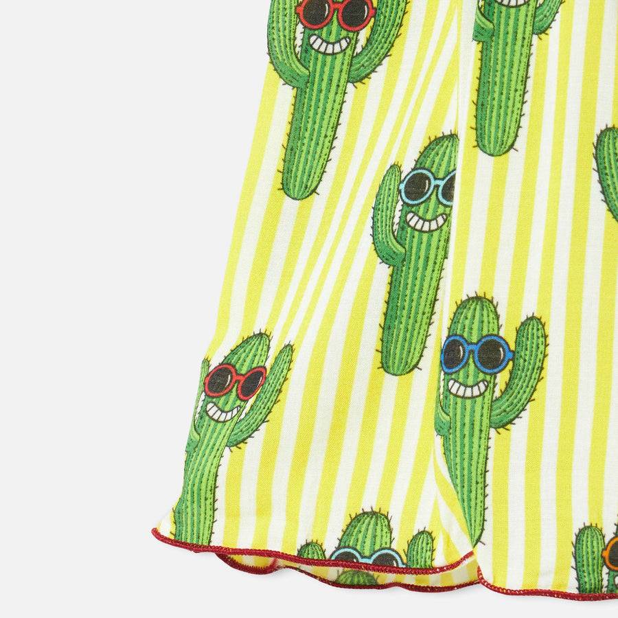 Mc2 Saint Barth Abito Da Bambina Con Stampa Cactus Felice