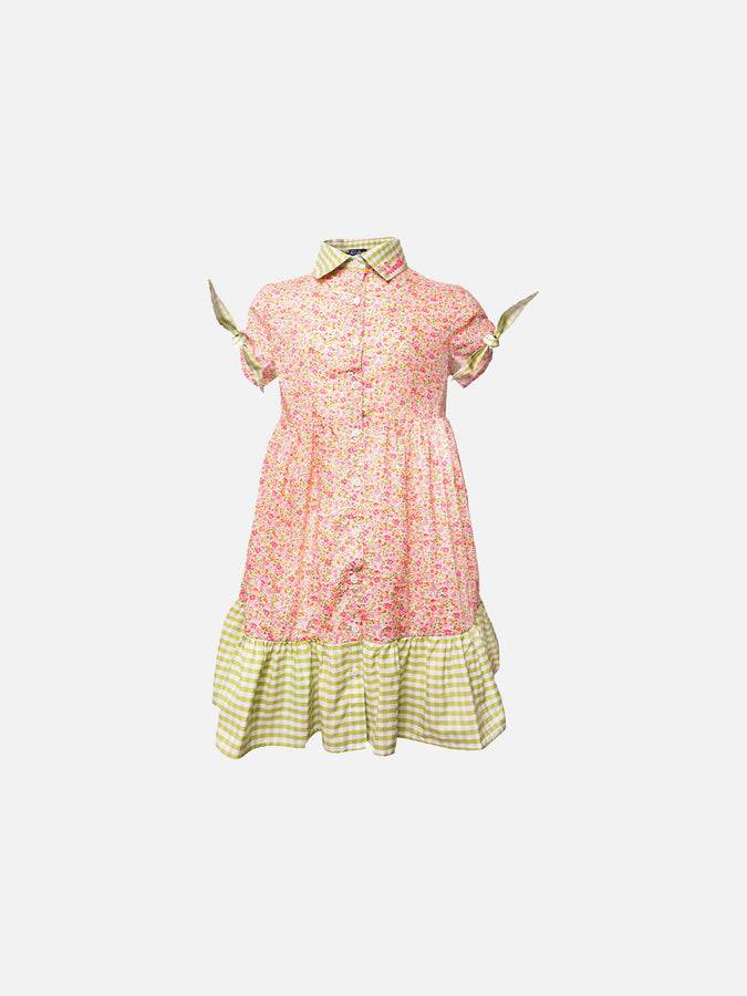 Mc2 Saint Barth Abito Da Bambina Con Stampa Liberty | Realizzato Con Tessuto Liberty