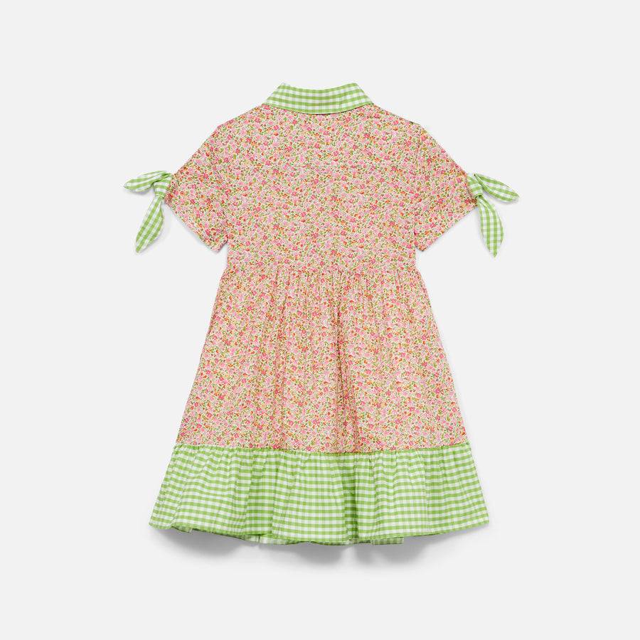 Mc2 Saint Barth Abito Da Bambina Con Stampa Liberty | Realizzato Con Tessuto Liberty