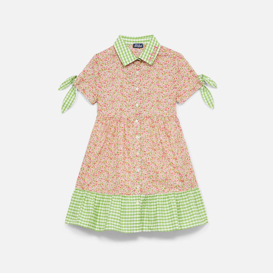 Mc2 Saint Barth Abito da bambina con stampa Liberty | Realizzato con tessuto Liberty