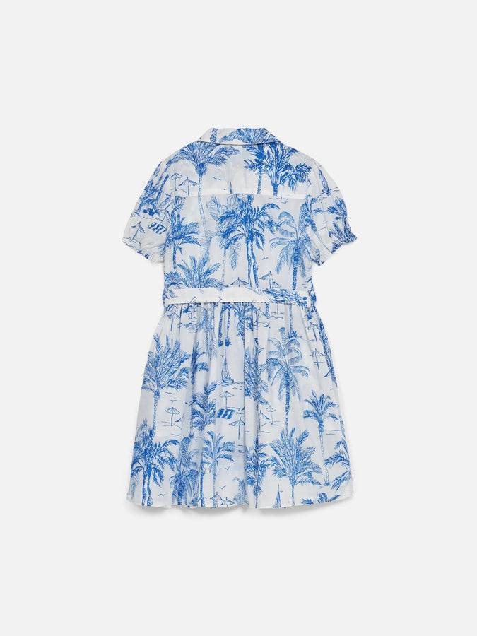 Mc2 Saint Barth Abito Da Bambina In Cotone Anastasie Jr Con Stampa Toile De Jouy