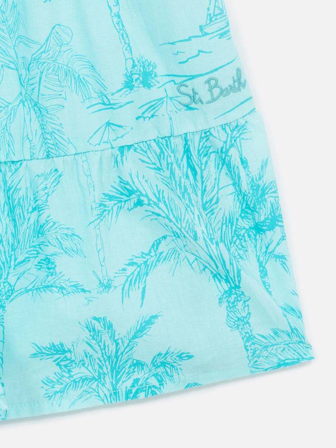 Mc2 Saint Barth Abito Da Bambina Jemine Jr In Cotone Con Stampa Toile De Jouy
