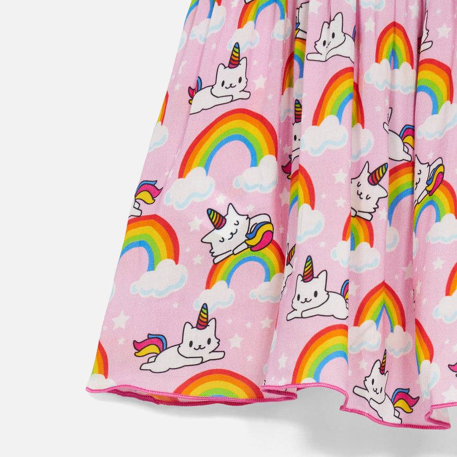 Mc2 Saint Barth Abito Da Bambina Stampa Gatto Unicorno