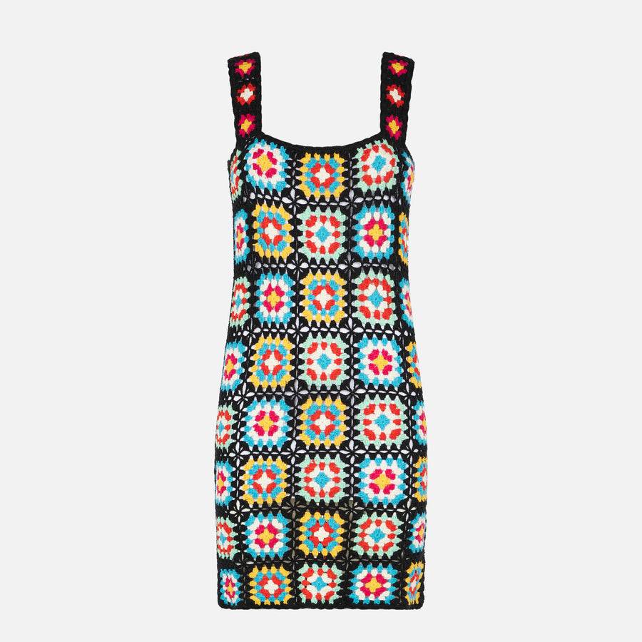 Mc2 Saint Barth Abito Da Donna All'uncinetto Multicolore