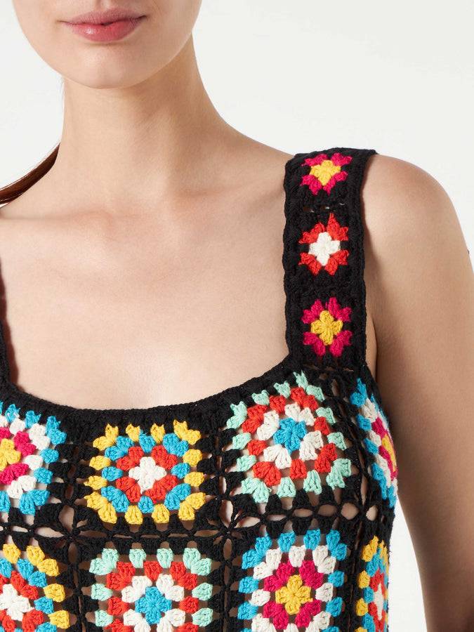 Mc2 Saint Barth Abito Da Donna All'uncinetto Multicolore