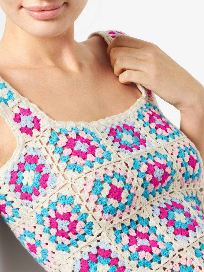 Mc2 Saint Barth Abito Da Donna All'uncinetto Multicolore