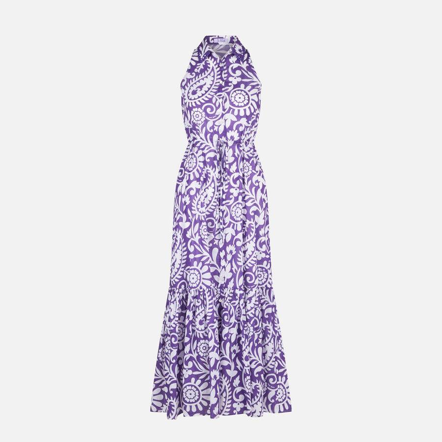 Mc2 Saint Barth Abito Da Donna Allacciato Al Collo Con Stampa Paisley