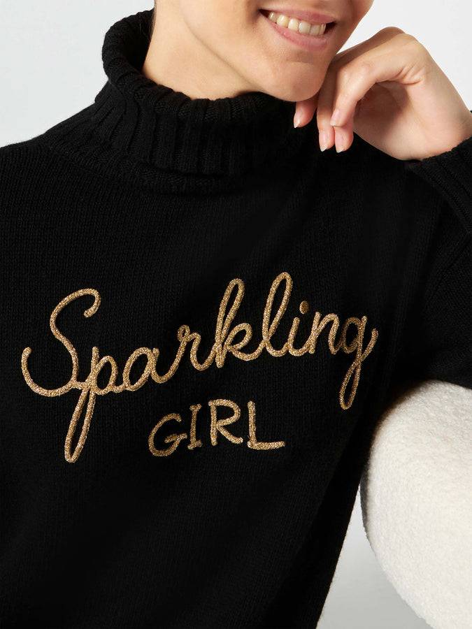 Mc2 Saint Barth Abito Da Donna In Maglia Con Ricamo Girl Scintillante