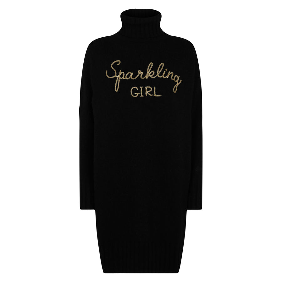 Mc2 Saint Barth Abito Da Donna In Maglia Con Ricamo Girl Scintillante