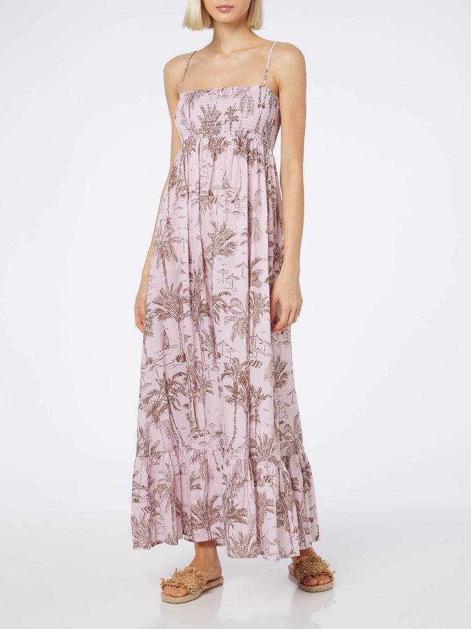 Mc2 Saint Barth Abito Jemma da donna in cotone con ricamo punto smock