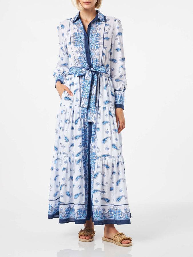 Mc2 Saint Barth Abito lungo da donna con stampa paisley