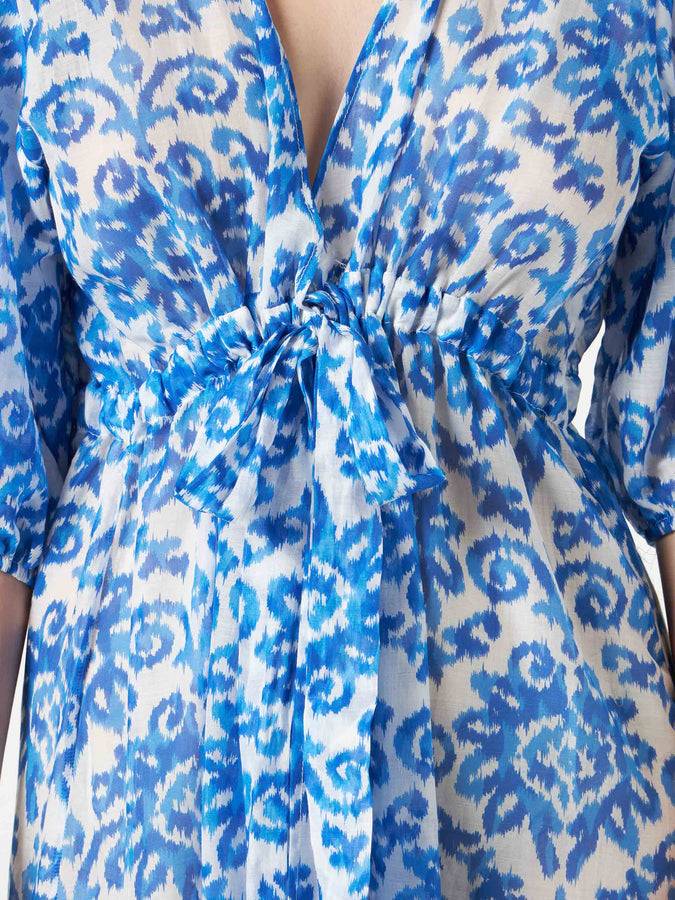 Mc2 Saint Barth Abito Lungo Da Spiaggia In Cotone E Seta