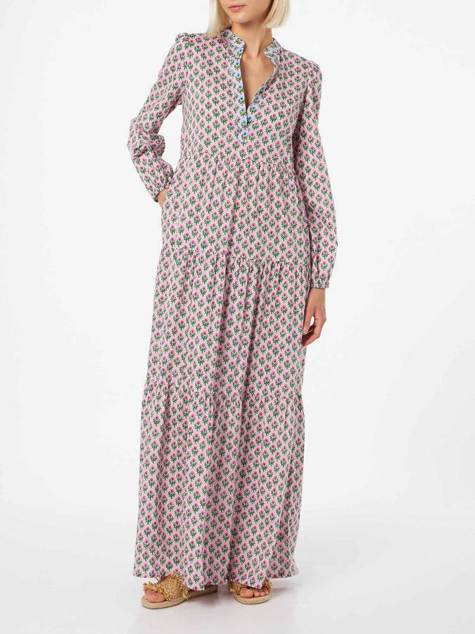 Mc2 Saint Barth Abito Nadja lungo da donna in voile di cotone Mc2 Saint Barth Abito Nadja lungo da donna in voile di cotone