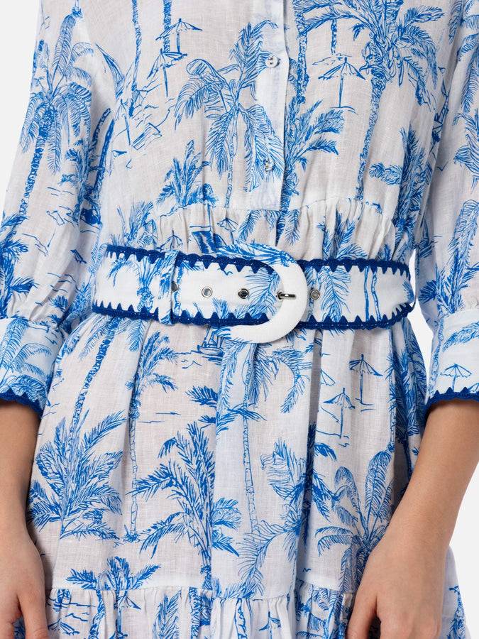 Mc2 Saint Barth Abito Per Donna In Lino Toile De Jouy Daisy