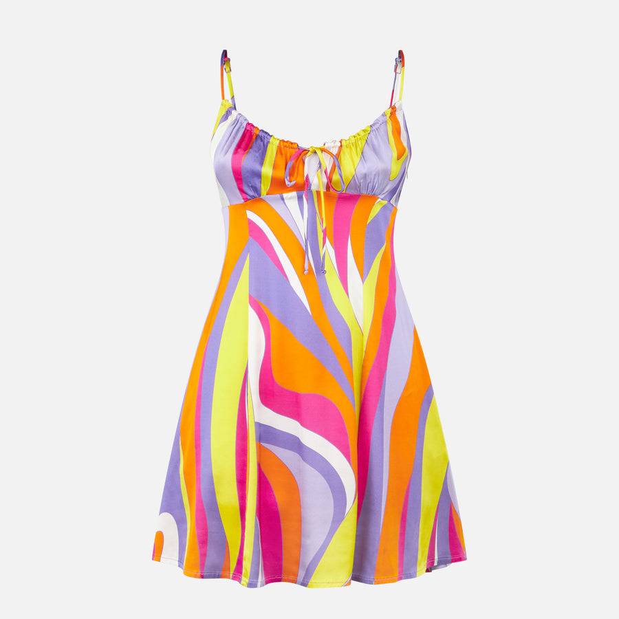 Mc2 Saint Barth Abito Sottoveste Con Stampa Shape Wave