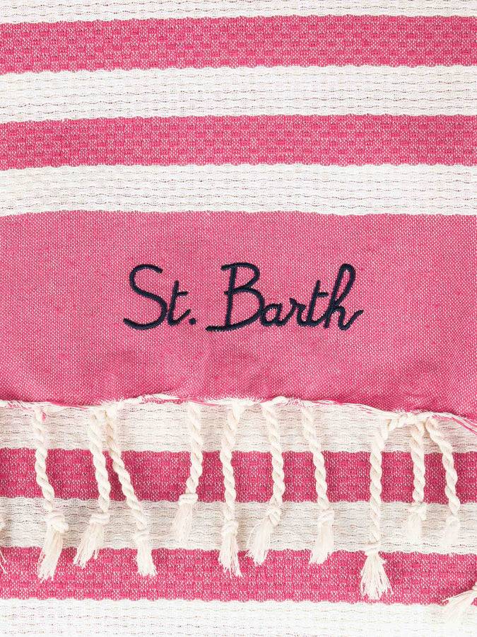 Mc2 Saint Barth Asciugamano Fouta Classico A Nido D'ape Con Stampa A Righe